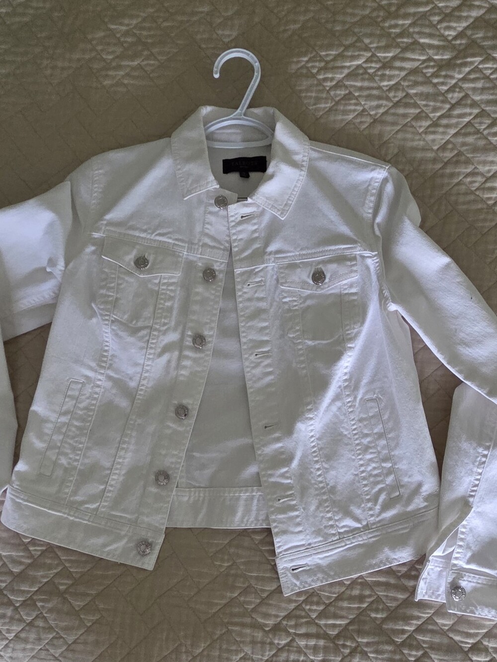 Talbots White Women's Jean Jacket.